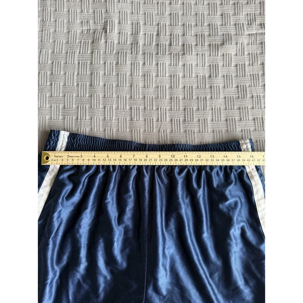 Vtg Nike Dazzle Satin Basketball Shorts Mens XL Navy Blue White Shiny Baggy Y2K